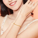 千影珠寶黃金手鏈9999足金男女款轉(zhuǎn)運(yùn)珠真金光面珠珠鏈圓珠子線金按克 約5.46-5.7g(含工費(fèi)30)