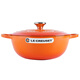 酷彩（Le Creuset） 鑄鐵琺瑯鍋S級新款深燒鍋媽咪鍋湯鍋燉鍋 火焰橙 26cm 4.1L