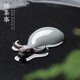悟茶事祥牛茶寵開(kāi)片可養金絲鐵線(xiàn)哥窯精品生肖茶玩茶盤(pán)招財擺件 祥牛（哥窯）