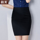 晨芙職業(yè)裝半身裙女一步裙包臀短裙開(kāi)叉西裙時(shí)尚商務(wù)工作裙子上班正裝 670黑色半裙 2XL 建議120-130斤
