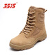 3515棕色高幫戶(hù)外靴男單靴牛皮系帶耐磨防滑戶(hù)外登山鞋男戰術(shù)靴時(shí)尚靴 43