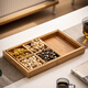 瓷牌茗茶具（cipaiming teaset）茶盤(pán)干果盤(pán)分格式客廳茶幾堅果零食收納盒茶托水果托盤(pán) 原木（小號）茶點(diǎn)干果盤(pán)