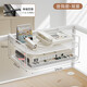 古碩辦公室收納掛籃辦公桌工位改造整理神器女生桌面置物架桌上掛架盒 雙層電話(huà)架白調節款