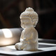 久造 陶瓷小如來(lái)禪意擺件 家居客廳桌面裝飾品 茶室空間茶臺茶桌佛系擺設如來(lái)觀(guān)音地藏娑婆三圣佛像工藝品 單玉瓷如來(lái)擺件/PLQ