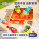 jollybaby早教益智過(guò)家家拔蘿卜玩具 嬰兒可啃咬 0-1歲嬰幼兒周歲禮物 農(nóng)場(chǎng)七彩胡蘿卜地拔拔樂(lè)
