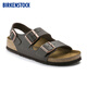 BIRKENSTOCK勃肯德國(guó)進(jìn)口男女款牛皮革舒適軟木Milano系踝涼鞋 女款棕色0034103 39