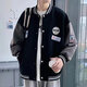 柏斐荻（BYPHYTEE）春秋棒球服男港風(fēng)潮流寬松夏季休閑外套美式潮牌學(xué)生工裝夾克 灰色A135 M
