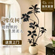 臨雅黑金剛橡皮樹客廳大盆栽造型室內大型綠植好養(yǎng)四季辦公室陽臺植物 雙飄枝橡皮樹1.6+1.7m+白圓球盆