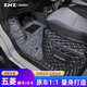 指南針適用五菱榮光小卡腳墊23款全包圍之光專用新卡雪妮絲貨車改裝汽車 雙排-雙層黑米+黑灰雪妮絲