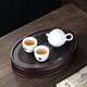 匠之典作 茶盤家用瀝水盤現(xiàn)代簡(jiǎn)約茶海干泡小茶臺(tái)儲(chǔ)水實(shí)木功夫茶托盤 福圓茶盤（小號(hào)）