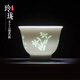 瓷都窯火景德鎮(zhèn)鏤空純白陶瓷功夫茶杯品茗杯茶盞中式白瓷玲瓏瓷主人杯單個(gè) 白瓷玲瓏【思君杯】