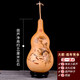 葫仙精品特大葫蘆擺件葫蘆帶龍頭響籽家居掛件烙畫雕刻針刺人物擺件工藝品葫蘆 大款-烙畫-連年有余(底座種子紅繩)