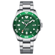 尼尚Nesun品牌男士機械表 潛水系列 自動(dòng)機械表防水100米夜光男表鋼帶 綠色(進(jìn)口機芯）