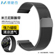 麥酷奇 適用小米手表表帶Watch S1/S2/S3/S1Pro 米蘭尼斯腕帶 黑色 磁吸扣 46/48mm表盤(pán)通用22mm口徑