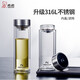 希諾（HEENOOR） 希諾玻璃杯雙層官方直售男女士家用高檔泡茶杯透明隔熱車載水杯 本色-禮盒包裝 290ml