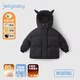 JELLYBABY男童冬裝羽絨服2024兒童三防面包服小童卡通保暖衣服寶寶冬裝加厚 黑色 120 CM