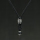 夢(mèng)逸925銀手工編織六字真言項鏈繩編制吊墜掛繩掛和田玉翡翠觀(guān)音菩薩 黑色
