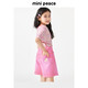 MiniPeace太平鳥童裝夏新女童牛仔中短褲F2HBE2A09 粉紅色 160cm