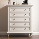 昌柏美式實(shí)木九斗柜臥室 五七九斗柜客廳玄關(guān)柜整裝儲物柜收納柜 0.88米五斗柜（88*45*105） 白色