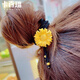 卡百瑞向日葵黃金頭繩女3D硬金轉運珠999足金扎頭發(fā)馬尾太陽(yáng)花頭飾 大版太陽(yáng)花頭繩約2.6g-2.7g