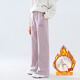 優(yōu)優(yōu)1點(diǎn)（Yoyo one）女童褲子秋冬加絨兒童褲子新款運動(dòng)保暖闊腿褲女孩春秋大童長(cháng)褲 15077紫色【加絨款】 150
