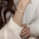 七度（SEVEN DEGREE）999銀手鐲女款極簡(jiǎn)ins銀鐲子年輕款銀手環(huán)經(jīng)典配飾教師節禮物正品