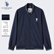 U.S. POLO ASSN.外套男秋季棒球領(lǐng)休閑夾克男士防風(fēng)保羅茄克寬松上衣 藏藍(lán)色 XL