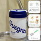 CTRLEND保溫杯咖啡杯男女ins風(fēng)水杯便攜隨行吸管雙飲口網(wǎng)紅杯316不銹鋼底 420ML白身藍蓋+3D貼+杯刷