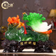 禮之源 招財(cái)貔貅金蟾玉白菜擺件 開業(yè)禮品工藝品辦公室桌面客廳家居 小號(hào)墨玉色貔貅白菜