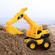 卡特 卡特彼勒挖掘機大號仿真工程車(chē)兒童禮物男孩沙灘可動(dòng)滑行玩具 15吋大號工程車(chē) 挖掘機