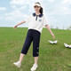 方糖姑娘初中生女生夏裝少女夏季日系海軍領(lǐng)T恤高中學(xué)院風(fēng)2025年新品短袖 66308SC白色+66300藏青褲子 2XL