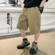左西男童短褲夏季2025新款夏裝中褲兒童五分褲大童運(yùn)動(dòng)褲 卡其色 150