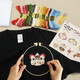 哈尼手工（HoneyDIY）哈尼手工情侶手工初學(xué)者衣服diy材料包 刺繡diy材料包