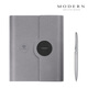 MODERN CREATIVE DESIGNMODERN多功能充電商務(wù)會議記事本A5活頁定做內(nèi)頁刻字帶充電寶的筆記本子公司定制logo高檔辦公文 A款灰色