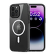 ROCK【高端尾貨清倉(cāng)】晶甲系列手機(jī)殼適用蘋果14Promax磁吸iPhone14Pro全包殼保護(hù)套防摔透明殼超薄 透黑【磁吸款】 iPhone 14 Pro Max