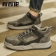 新百倫男鞋秋冬2025新款中幫復古休閑板鞋男士厚底防滑運動(dòng)老爹鞋子 灰色【主圖款】 40 標準運動(dòng)碼