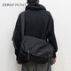 ZEROFRONT單肩男士潮斜挎包郵差包ins時(shí)尚尼龍大容量學(xué)生背包工裝休閑書(shū)包 黑色 經(jīng)典版