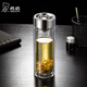 希諾（HEENOOR）玻璃杯雙層防燙耐高溫時(shí)尚便攜提環(huán)泡茶杯男女士家用大容量喝水杯 本色 365ML-6779