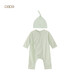 papa【孕媽有禮】嬰兒衣服新生兒連體衣胎帽兩件套 綠色（適用15-25℃） 59cm 1-3個(gè)月
