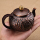 沃之沃（VOZVO） 純手工銅壺200ML功夫茶泡茶壺沖泡壺紫銅迷你西施壺茶具帶過(guò)濾網(wǎng) 豎紋款