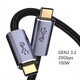 摩力小象 雙Type-c數據線(xiàn)100W PD充電線(xiàn)快充帶e-marek 可筆記本充電 雙type-c 8K20GBS 同屏線(xiàn) 2m