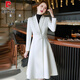 皮爾卡丹（pierre cardin）風(fēng)衣外套女中長(cháng)款今年流行2023年新款小個(gè)子韓版收腰過(guò)膝西裝大衣 白色風(fēng)衣 S (80-95斤)