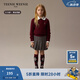 Teenie Weenie Kids小熊童裝24秋男女童經(jīng)典百搭休閑圓領(lǐng)羊毛毛衣 酒紅色 150cm