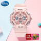 LIHG迪士尼手表女高中學(xué)生夜光防水運動(dòng)少女青少年初中夜光女孩電子表 少女粉MK-15103P