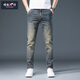 增致牛仔（zengzhi）牛仔褲夏季新品男士懷舊復古韓版小腳修身牛仔長(cháng)褲 懷舊色 33