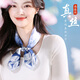 杭絲路絲巾真絲女士國風(fēng)桑蠶絲圍脖三八節禮物生日送媽媽長(cháng)輩高檔禮品