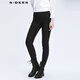 S.DEER圣迪奧女裝時(shí)尚松緊打底鯊魚緊身長褲S22180801 黑色/91 S 160