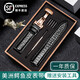 時(shí)仕（SEURE）美洲鱷魚皮表帶適用浪琴萬國歐米茄江詩丹頓百達(dá)翡麗積家阿瑪尼美度表帶真皮男 黑色-玫瑰金蝴蝶雙按扣 20mm