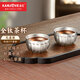 金灶（KAMJOVE）純鈦雙層防燙茶杯 喝茶專(zhuān)用工夫茶主人杯品茗杯高端金屬杯子T-23F 全鈦雙層茶杯 40ml 2只