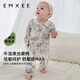 嫚熙（EMXEE）低敏初生嬰兒連體衣絲柔果棉新生兒寶寶衣服純棉長(zhǎng)袖哈衣爬服春秋 晨曦莊園【對(duì)襟】(不含帽子) 90cm （1-2歲，體重9.5-13kg）